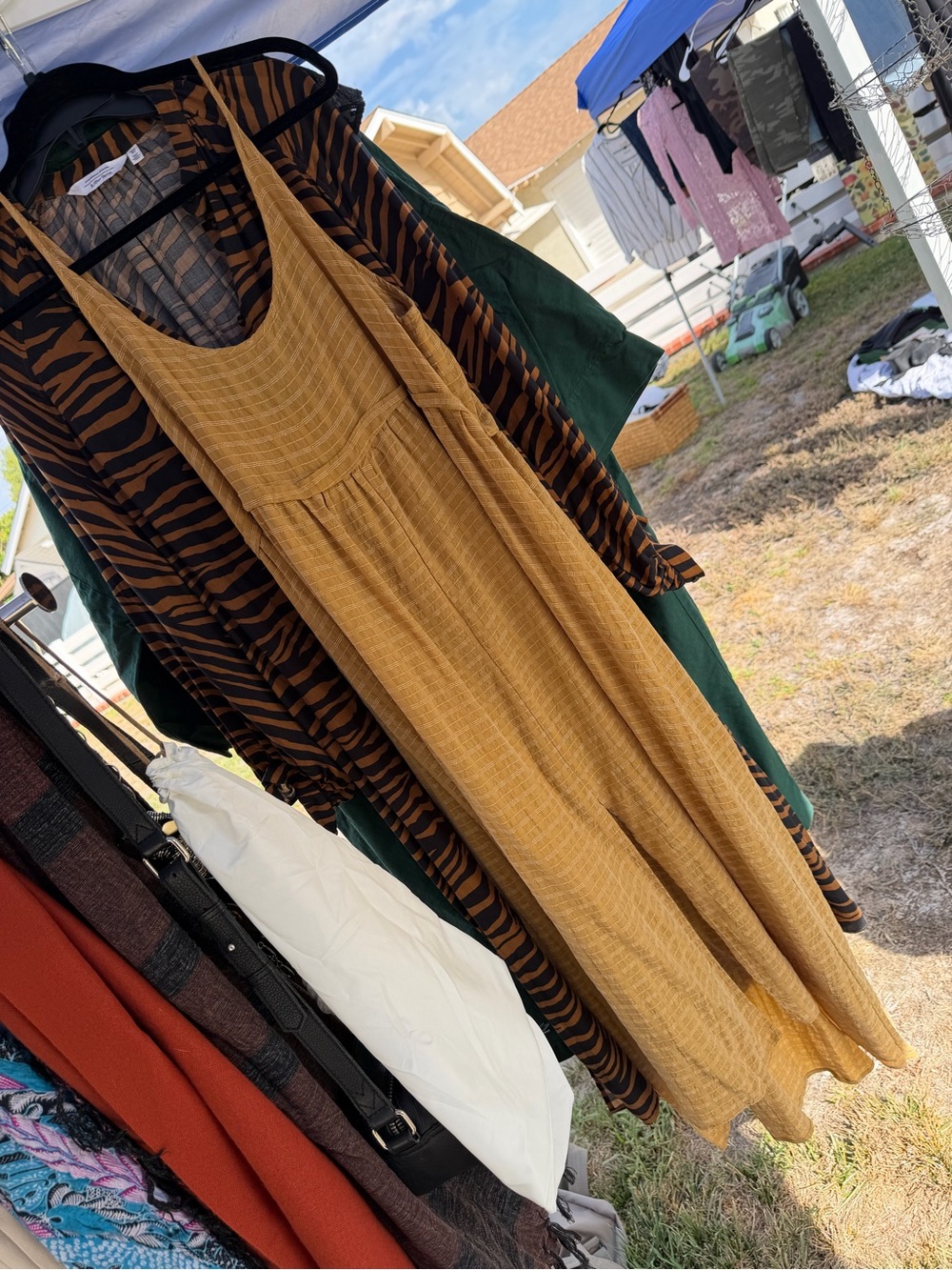 Whimsy + Row Mustard Yellow Sleeveless Maxi Dress